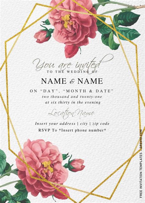 wedding invitation templates free download